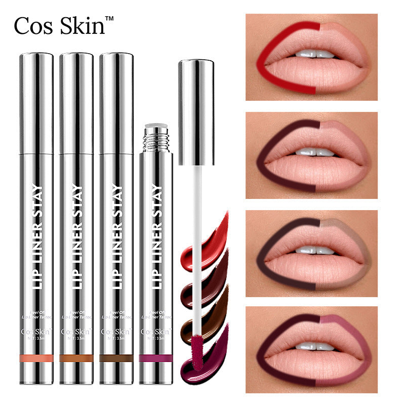 4-Color Matte Velvet Peel-Off Lip Gloss