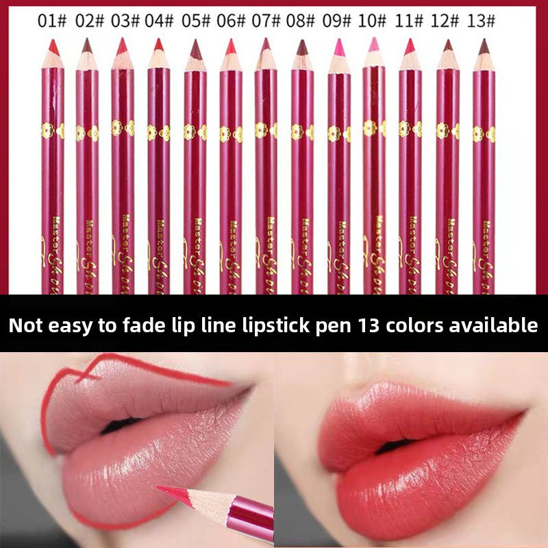 13-color lip liner hook line non-stick cup