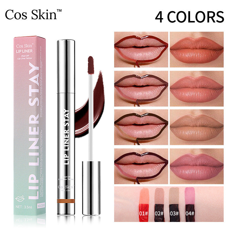 4-Color Matte Velvet Peel-Off Lip Gloss